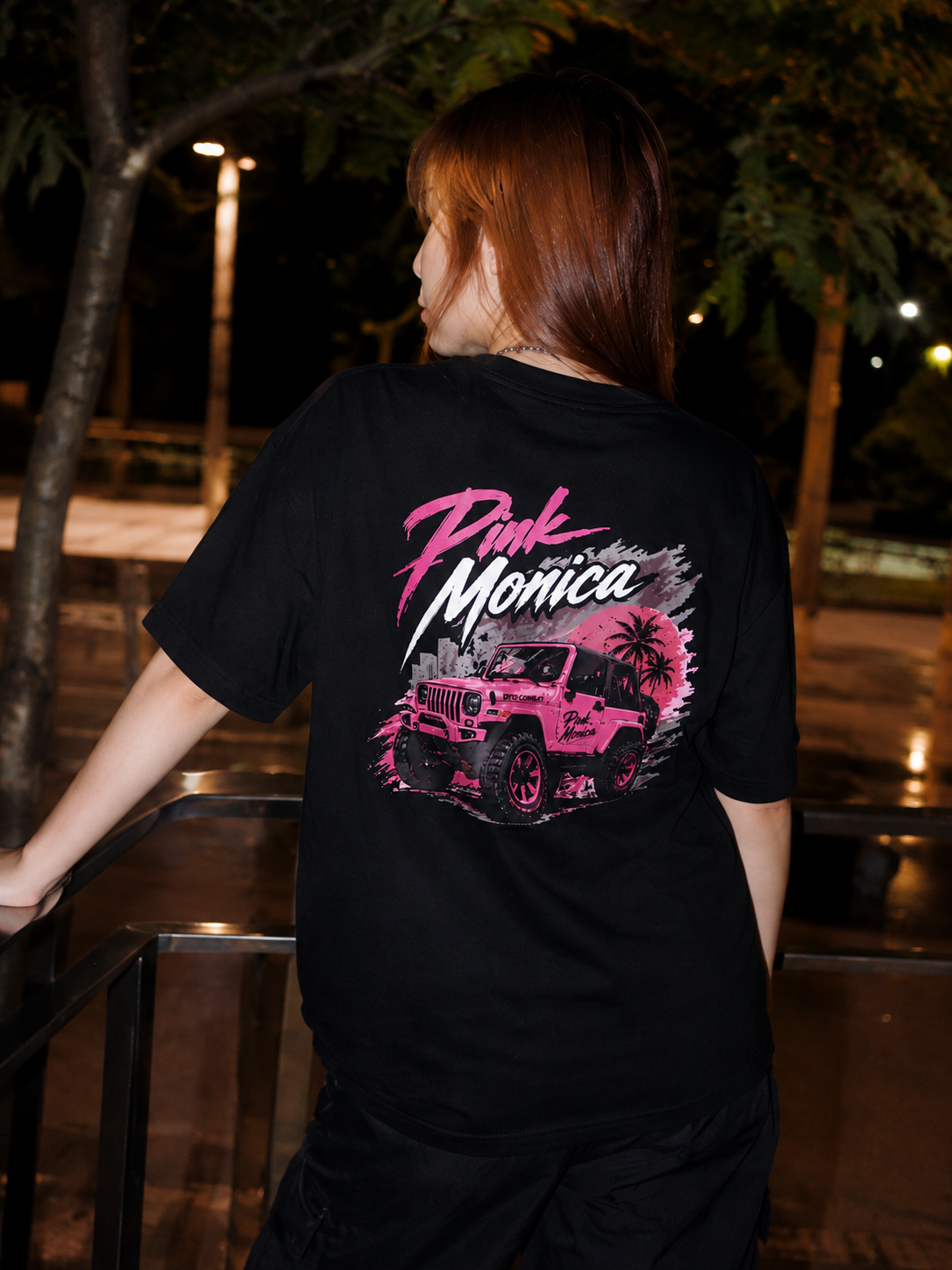 OVERSIZED P!NK JUNGLE TEE (BLACK)