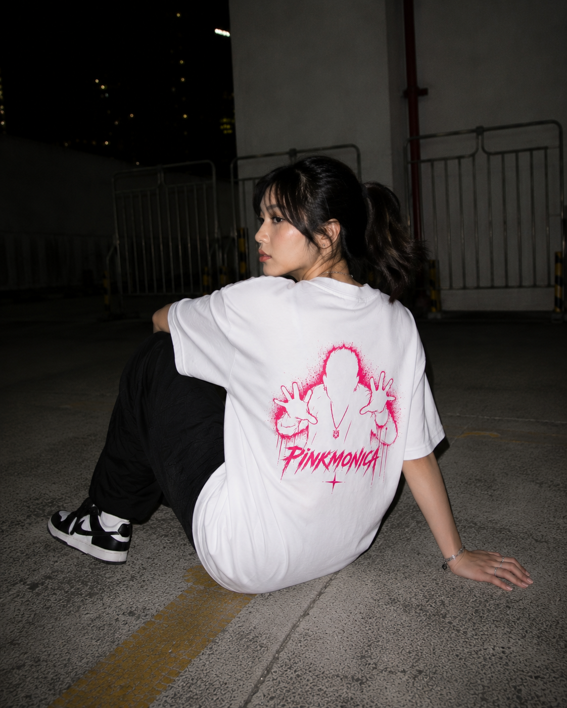 OVERSIZED P!NK SIGNATURE TEE (WHITE)