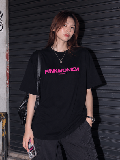 OVERSIZED P!NK JUNGLE TEE (BLACK)