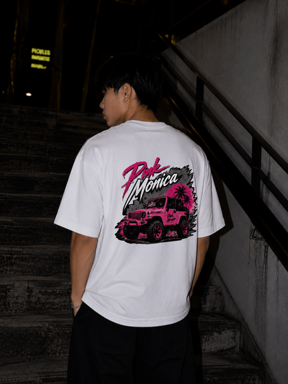 OVERSIZED P!NK JUNGLE TEE (WHITE)