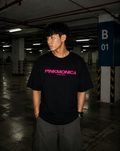 OVERSIZED P!NK SIGNATURE TEE (BLACK)