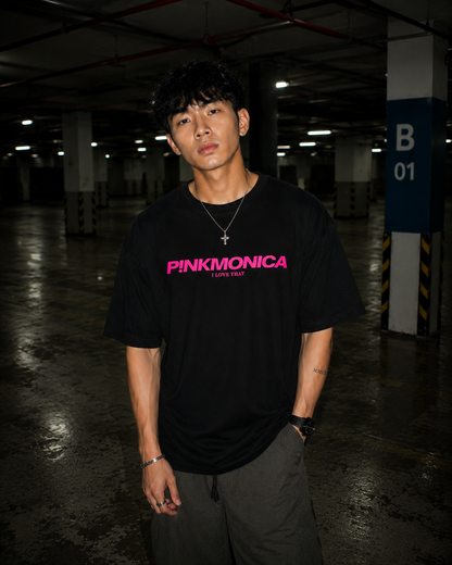 OVERSIZED P!NK SIGNATURE TEE (BLACK)