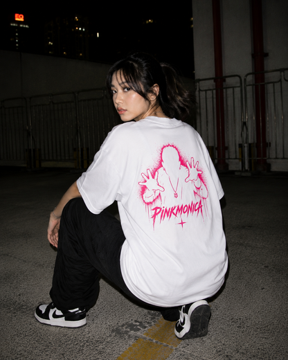 OVERSIZED P!NK SIGNATURE TEE (WHITE)