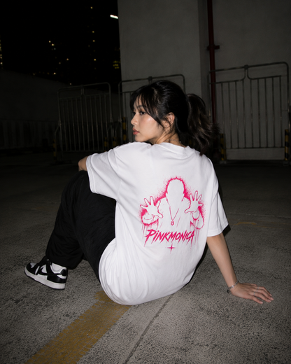 OVERSIZED P!NK SIGNATURE TEE (WHITE)