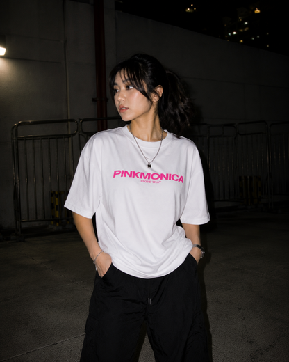 OVERSIZED P!NK SIGNATURE TEE (WHITE)