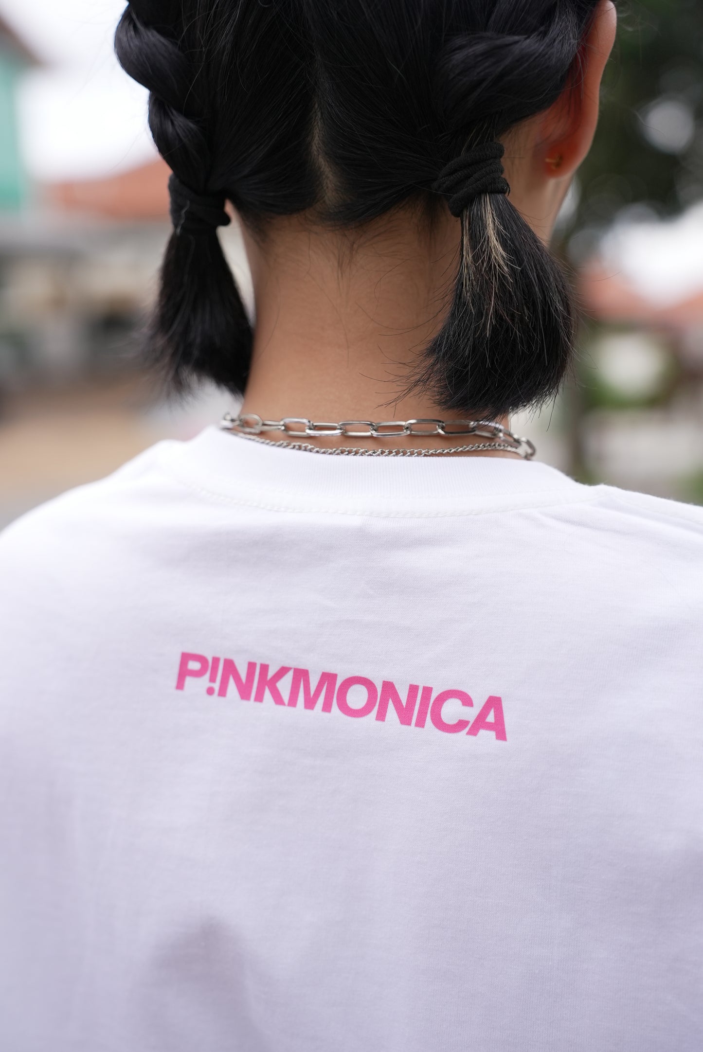 OVERSIZED PINKMONICA "I LOVE THAT" (WHITE)