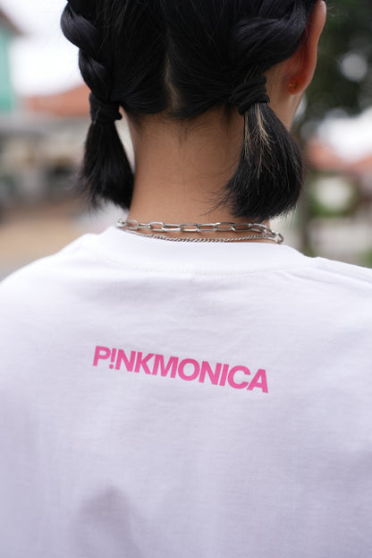OVERSIZED PINKMONICA "I LOVE THAT" (WHITE)