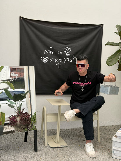 OVERSIZED PINKMONICA "I LOVE THAT" (BLACK)