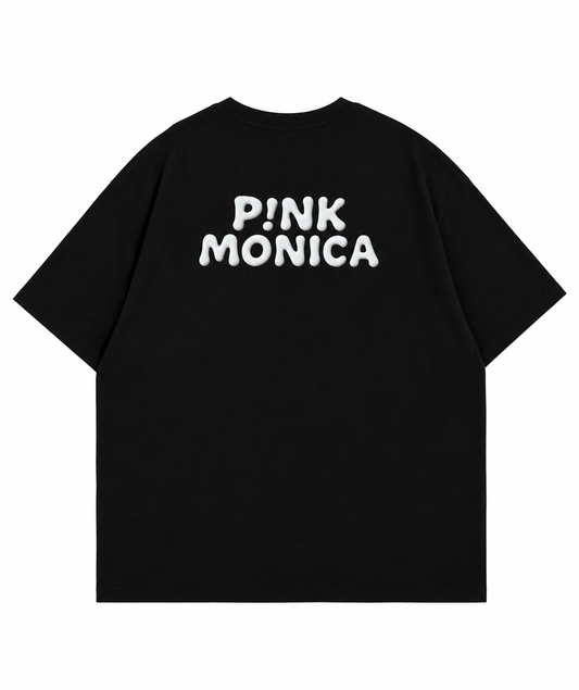 OVERSIZED BUBBLE FLOATING TEE (BLACK)