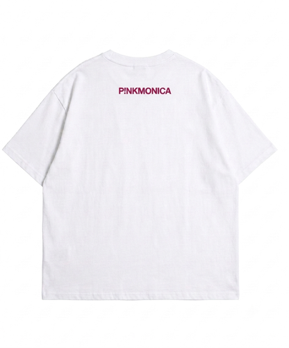 OVERSIZED PINKMONICA "I LOVE THAT" (WHITE)
